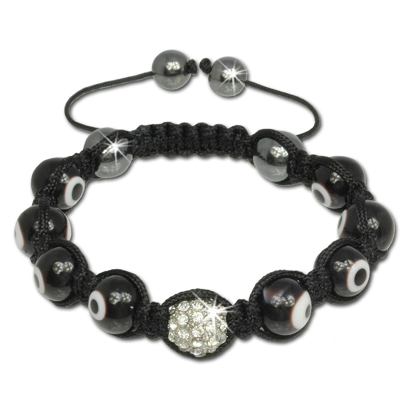 SilberDream Shamballa Armband Auge Zirkonia Kugeln SDA927