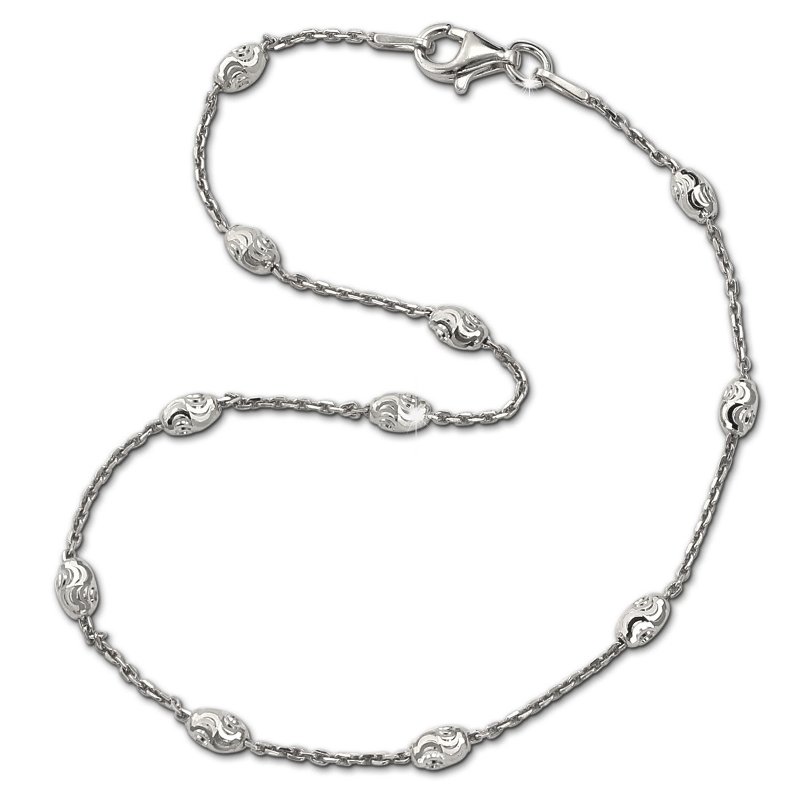 SilberDream Fußkette Typhoon 25cm 925 Sterling Silber SDF3015J