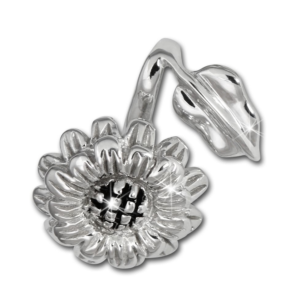 SilberDream Kettenanhänger Sonnenblume 925 Sterling Silber Damen SDH457J