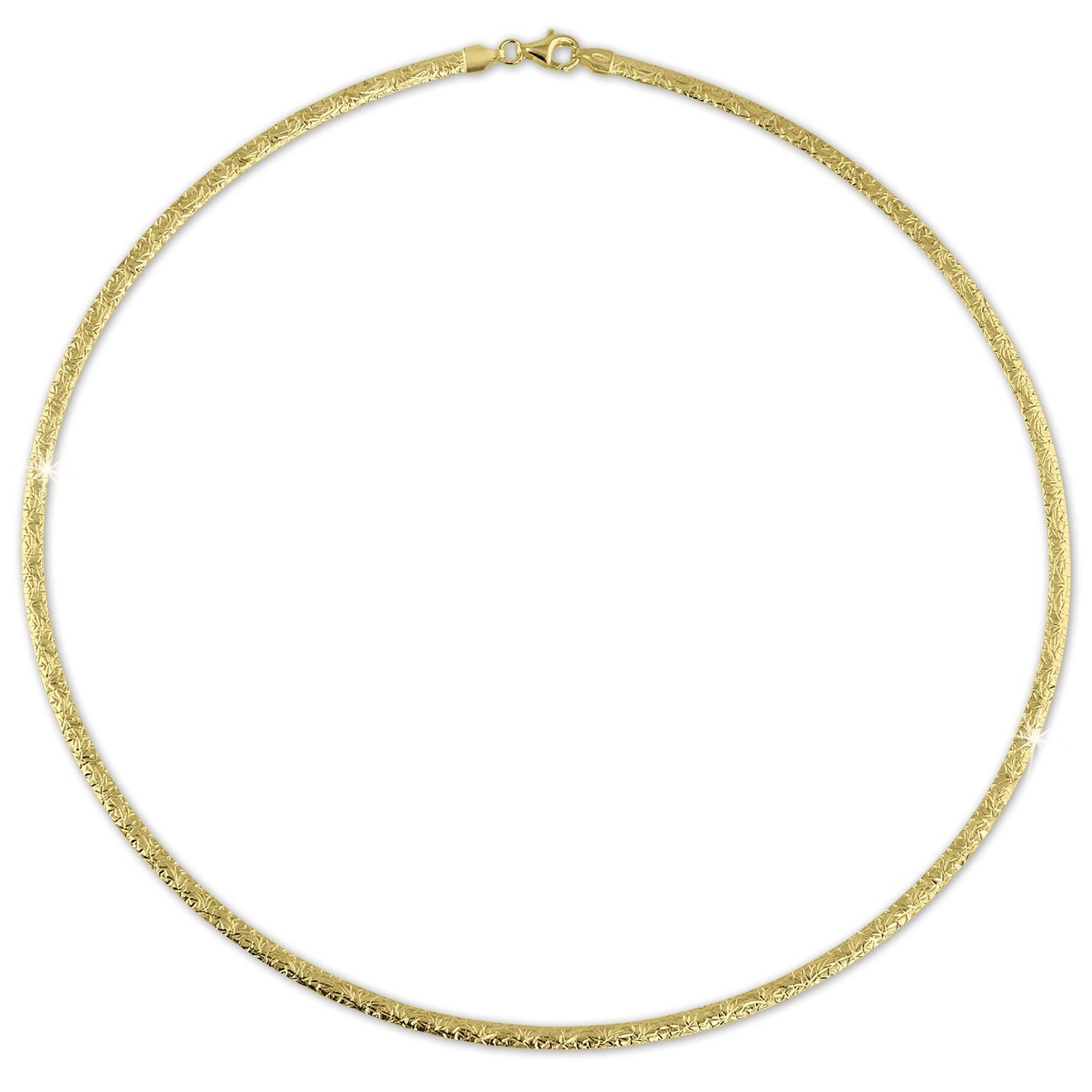 SilberDream Collier Damen Kette Muster vergoldet 925er Silber 42cm SDK22942Y