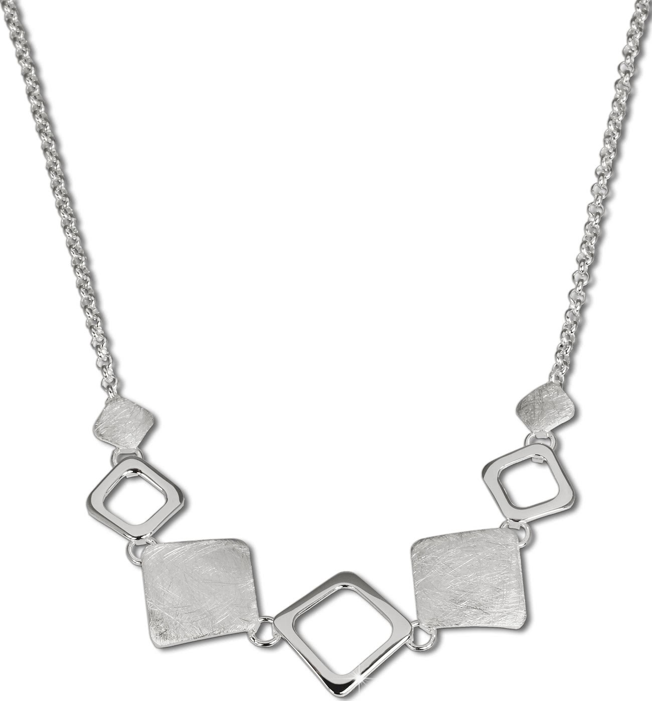 SilberDream Collier Karo 925 Sterling Silber 45cm Kette SDK409