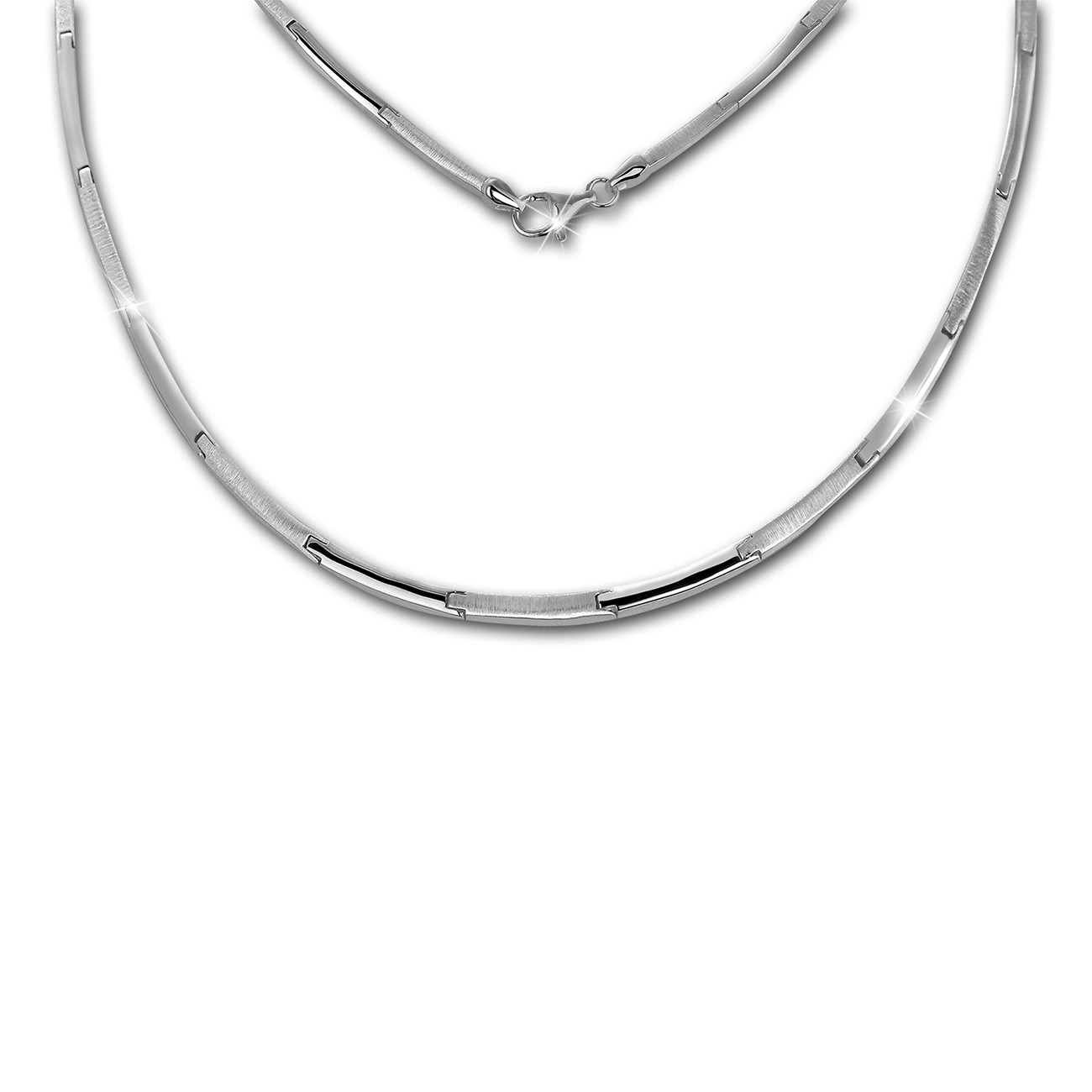 SilberDream Collier Kette Line 925 Sterling Silber 44cm Halskette SDK452J