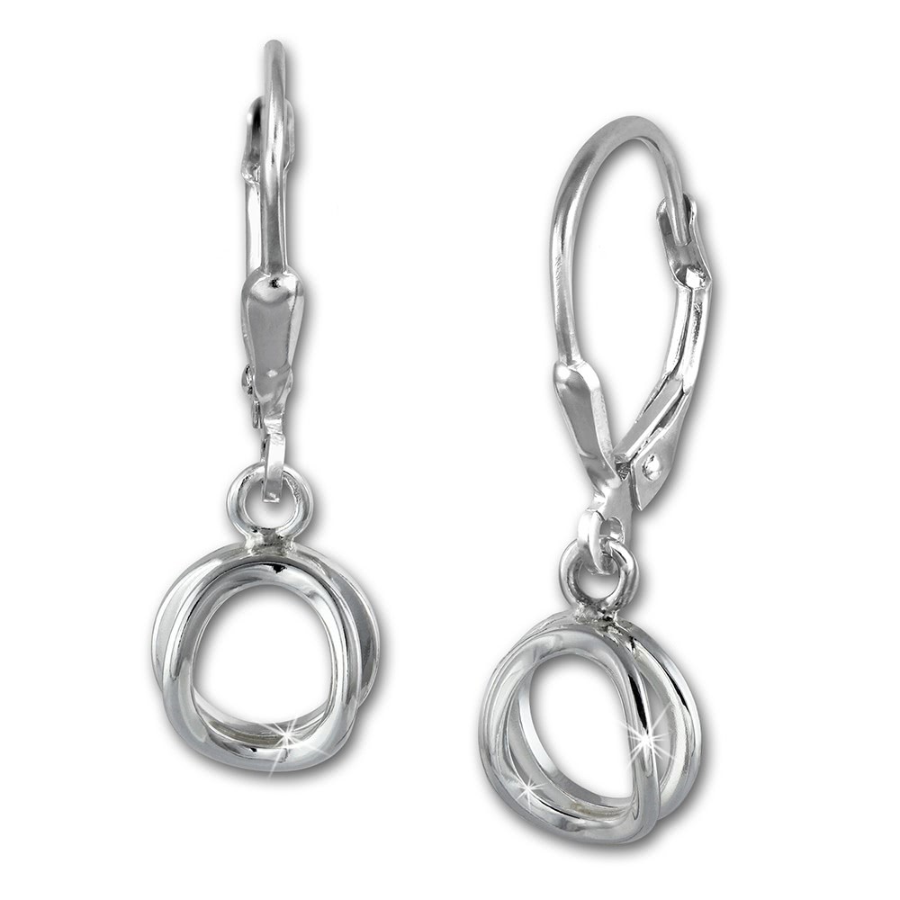 SilberDream Ohrring Doppelring 925 Sterling Silber Ohrhänger SDO5687