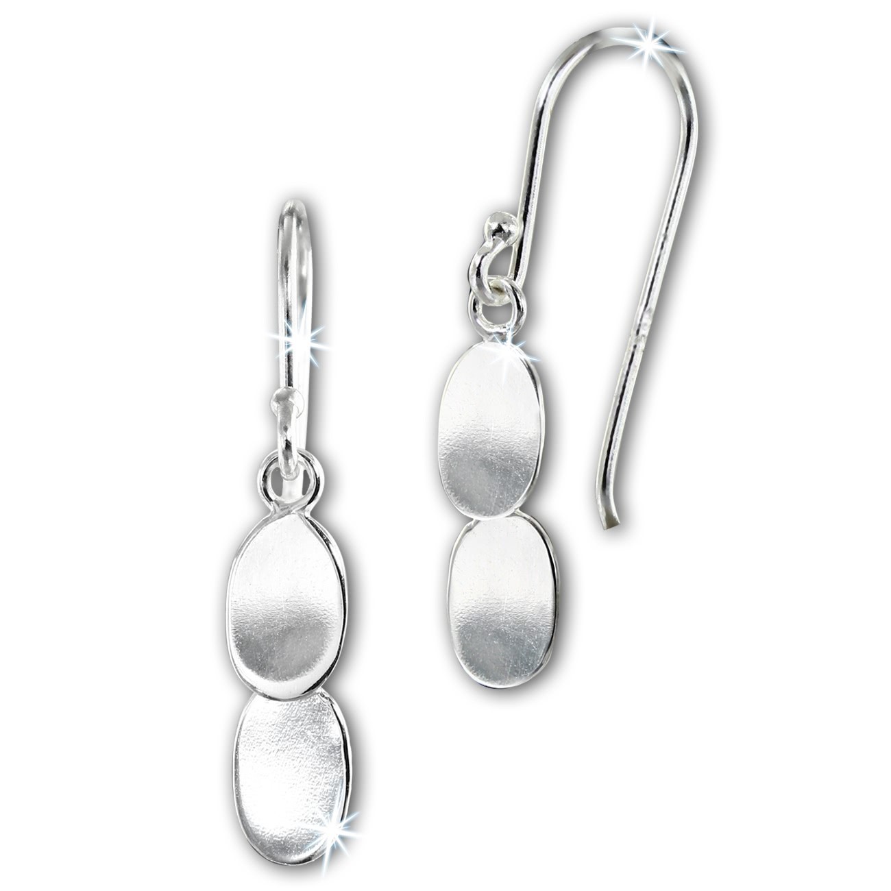 SilberDream Ohrhänger Ovale 925er Sterling Silber Damen Ohrring SDO8808J