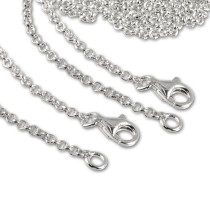 SilberDream Sterling Silber Charm Halskette Set 2x50cm FC00295-2