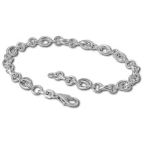 SilberDream Charm Armband Doppelanker schmal 19cm 925 Sterling Silber FC0602