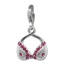 SilberDream Charm BH Zirkonia rosa 925 Silber Armband Anhänger FC863A