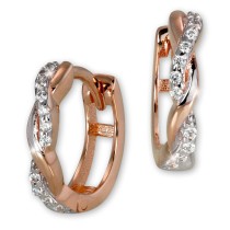 GoldDream Creole Ranke Zirkonia Ohrring 333 Roségold Echtschmuck GDO5041E