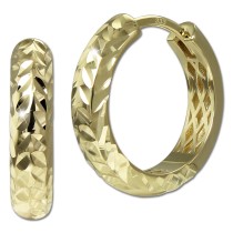 GoldDream Creole Cut 18mm Ohrring 333er Gelbgold Echtschmuck GDO5692Y