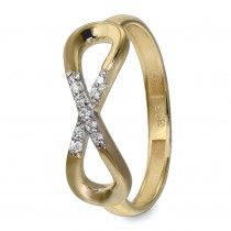 GoldDream Gold Ring Infinity Gr.54 Zirkonia 333er Gelbgold GDR519Y54
