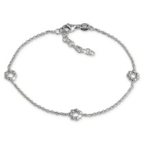 SilberDream Armband Blümchen 925 Sterling Silber Damen 18cm - 21cm SDA1148J