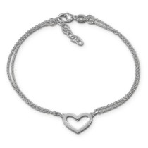 SilberDream Armband Herz 17cm - 19cm 925 Sterling Silber Damen SDA2577J