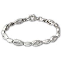 SilberDream Armband Tropfen Zirkonia weiß 925er Silber 18,5cm Damen SDA476W