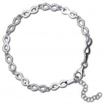 SilberDream Armband -Infinity- 925 Silber poliert Zirkonia ca. 21cm SDA4796W