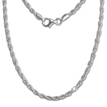 SilberDream Collier Kette Doppelanker 925er Silber Damen 45cm SDK26345J