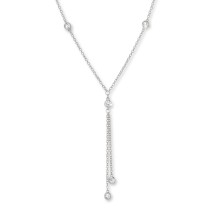 SilberDream Collier Kette Zirkonia weiß 925er Silber Damen 45cm SDK27845J