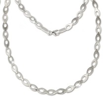 SilberDream Collier Kette oval offen 925 Silber 45cm Halskette SDK401