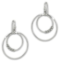 SilberDream Ohrhänger Doppelringe 925 Sterling Silber Damen Ohrringe SDO6700J