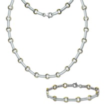 SilberDream Schmuck Set Circle Collier & Armband Damen 925 Silber SDS4801T