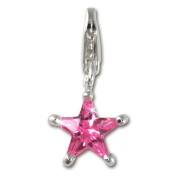 SilberDream 925 Charm Stern pink Armband Anhänger FC215P