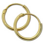 GoldDream Gold Creole 13mm Ohrring 333er Gelbgold Echtschmuck GDO0022Y