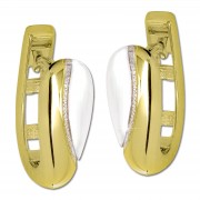 GoldDream Creole Elegance zweifarbig Ohrring 333 Gold Echtschmuck GDO5635T
