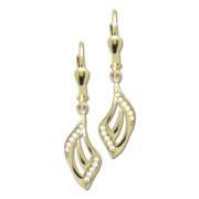GoldDream Ohrhänger Klassik Zirkonia weiß Ohrring 333er Gold GDO5649Y