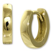 GoldDream Creole Glanz 12mm Ohrring 333er Gelbgold Echtschmuck GDO5669Y