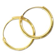 GoldDream Damen Creolen Ohrring 13mm Gelbgold 8 Karat GDOB00213Y