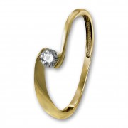 GoldDream Gold Ring Welle Zirkonia Gr.58 333er Gelbgold GDR530Y58