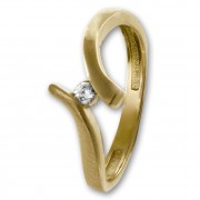 GoldDream Gold Ring Wave Zirkonia Gr.58 333er Gelbgold GDR531Y58