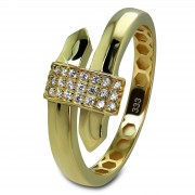GoldDream Gold Ring Glamour Gr.58 Zirkonia weiß 333er Gelbgold GDR546Y58