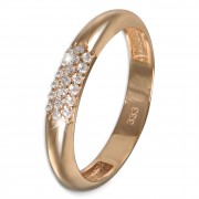 GoldDream Gold Ring 3-reihig Zirkonia Gr.60 333er Rosegold GDR559E60
