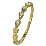 GoldDream zarter Gold Ring Drops Gr.60 333er Zirkonia Gelbgold Damen GDR564Y60
