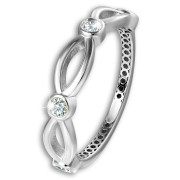 GoldDream Gold Ring Zirkonia Ranke Gr.60 333er Weißgold GDR572J60