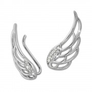 SilberDream Ear Cuff Flügel Zirkonia Ohrringe Ohrklemme 925 Silber GSO410W