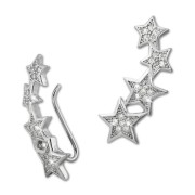 SilberDream Ear Cuff Sterne Zirkonia Ohrringe Ohrklemme 925 Silber GSO411W