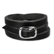 SilberDream Lederarmband schwarz Herren Leder Armband LA2219