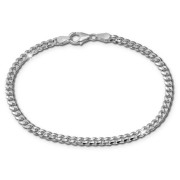 SilberDream Armband Panzer facettiert 925 Sterling Silber Unisex 19cm SDA2399J