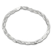 SilberDream Armband geflochten 925 Sterling Silber Damen 19cm SDA2479J