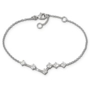 SilberDream Armband Zirkonia weiß 18,5cm - 21,5cm 925er Silber Damen SDA5308W