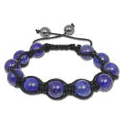 SilberDream Shamballa Armband Aventurin blau aus Stein Kugeln SDA918