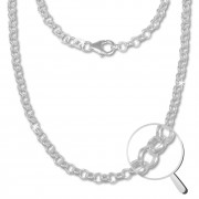 SilberDream Erbskette rund 925er Silber Halskette 45cm Kette SDK20845