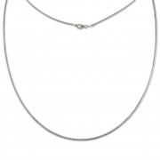 SilberDream Omega Halskette 925er Silber Damen Halsreif 45cm SDK22845J