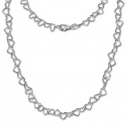 SilberDream Damen Kette Herzchen 925er Silber 45cm Damen Halskette SDK27545J