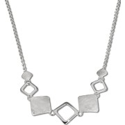 SilberDream Collier Karo 925 Sterling Silber 45cm Kette SDK409