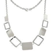 SilberDream Collier Kette Square 925 Vollsilber 45cm Halskette SDK411