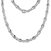 SilberDream Collier Oval Zirkonia weiß 925er Silber 44,5cm Halskette SDK444W