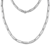 SilberDream Collier Kette matt Zirkonia weiß 925er Silber 45cm SDK447W