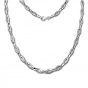 SilberDream Collier Kette Outline 925 Sterling Silber 45cm Halskette SDK456J